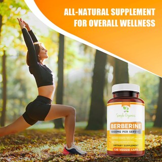 Foto 4 | Foto 4 | Suplemento de Berberina Simple-Organics 1000 mg/porción 120 Cápsulas - Venta Internacional