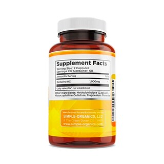 Foto 6 | Foto 6 | Suplemento de Berberina Simple-Organics 1000 mg/porción 120 Cápsulas - Venta Internacional