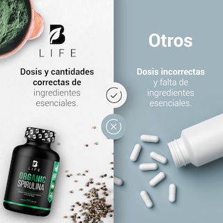 Foto 4 | Foto 4 | Suplemento B Life Organic Spirulina de 150 Cápsulas