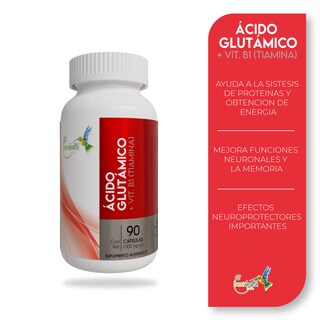 Foto 2 | Foto 2 | Ácido Glutámico + Vitamina B1 Best Health 90 Cápsulas