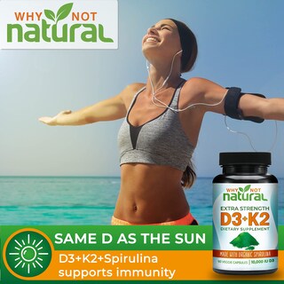 Foto 3 | Foto 3 | Vitamina D3 y K2 Why Not Natural de 10000 Iu con Espirulina - Venta Internacional