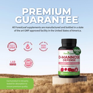 Foto 6 | Foto 6 | Suplemento Forestleaf D-manose 1000 Mg Con Arándano Y Vitamina C 60 Cápsulas - Venta Internacional