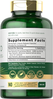 Foto 2 | Foto 2 | Suplemento de Extracto de Palma Enana Americana Carlyle 3600 mg 250 Cápsulas - Venta Internacional