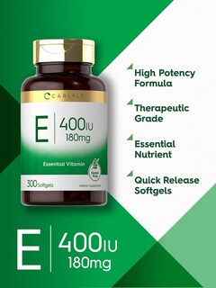 Foto 3 | Foto 3 | Suplemento de Vitamina E de Carlyle 400 UI Cápsulas de Gelatina Blanda 300 Unidades