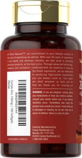 Foto 3 | Foto 3 | Complemente Carlyle Zinc 100 mg con Vitamina C 180 Cápsulas Blandas - Venta Internacional
