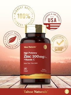 Foto 6 | Foto 6 | Complemente Carlyle Zinc 100 mg con Vitamina C 180 Cápsulas Blandas - Venta Internacional