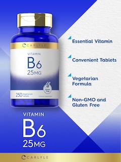 Foto 3 | Foto 3 | Suplemento Carlyle de Vitamina B6 25 mg 250 Comprimidos Vegetariano - Venta Internacional