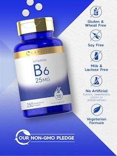 Foto 4 | Foto 4 | Suplemento Carlyle de Vitamina B6 25 mg 250 Comprimidos Vegetariano - Venta Internacional