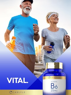 Foto 6 | Foto 6 | Suplemento Carlyle de Vitamina B6 25 mg 250 Comprimidos Vegetariano - Venta Internacional