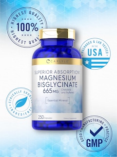 Foto 5 | Foto 5 | Suplemento de Bisglicinato de Magnesio Tamponado Carlyle 665 Mg - Venta Internacional