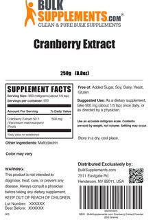 Foto 2 | Foto 2 | Suplemento BulkSupplements.com Extracto de Arándano 250 g - Venta Internacional