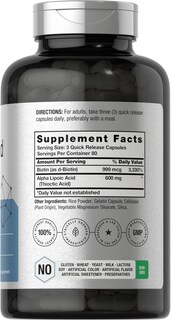 Foto 2 | Foto 2 | Suplemento Horbäach de Ácido Alfa Lipoico 600 Mg Con Biotina 240 Cápsulas - Venta Internacional