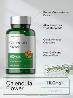 Foto 3 | Foto 3 | Suplemento Horbäach Cápsulas de Flor de Caléndula 1100 mg 180 Unidades - Venta Internacional
