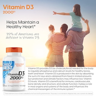 Foto 2 | Foto 2 | Suplemento Doctor's Best de Vitamina D3 2000 UI 180 Comprimidos - Venta Internacional