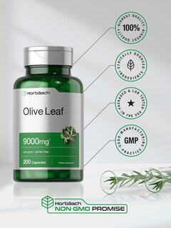 Foto 5 | Foto 5 | Suplemento Horbäach Extracto de Hojade Olivo Horbäach 9000 mg 200 Cápsulas - Venta Internacional
