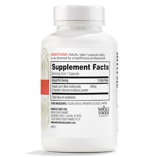 Foto 2 | Foto 2 | Suplementos 365 by Whole Foods Market Lion's Mane 500 mg 90 Piezas - Venta Internacional