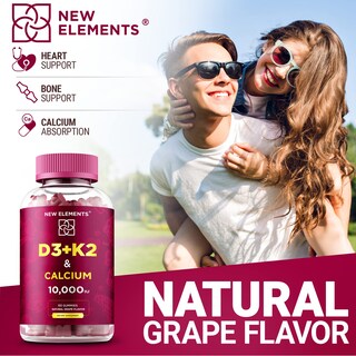 Foto 5 | Foto 5 | Gomitas New Elements de Vitamina D3 K2 y Calcio - Venta Internacional