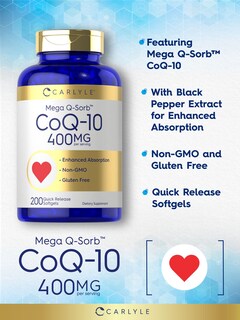 Foto 3 | Foto 3 | Suplemento Carlyle Coq10 400 Mg 200 Cápsulas - Venta Internacional