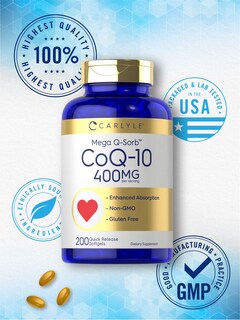 Foto 5 | Foto 5 | Suplemento Carlyle Coq10 400 Mg 200 Cápsulas - Venta Internacional