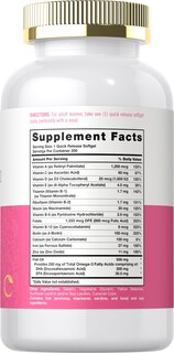 Foto 2 | Foto 2 | Suplemento Multivitamínico Carlyle con Hierro 200 Cápsulas para Mujeres - Venta Internacional