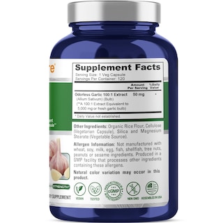 Foto 2 | Foto 2 | Suplemento Nusapure Extracto de Ajo Inodoro 5000 mg 120 Cápsulas - Venta Internacional