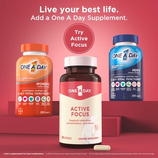 Foto 2 | Foto 2 | Brain Supplement One A Day Active Focus 30 Cápsulas - Venta Internacional