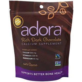 Foto 1 | Foto 1 | Suplemento de Calcio Adora Dark Chocolate 30 Discos - 500 mg - Venta Internacional