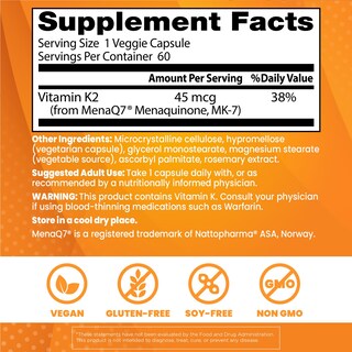 Foto 2 | Foto 2 | Suplemento Doctor's Best Natural Vitamina K2 Mk-7 60 Comprimidos - Venta Internacional