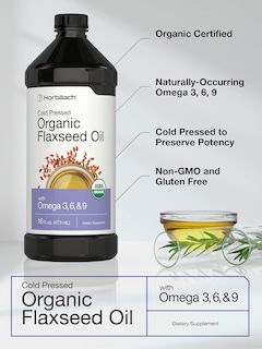Foto 3 | Foto 3 | Aceite de Linaza Orgánico Horbäach 480 ml Paquete de 3 - Venta Internacional