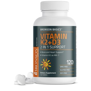 Foto 1 | Foto 1 | Suplemento Bronson Basics de Vitamina K2 D3 5000 Ui/125 Mcg 120 Comprimidos - Venta Internacional