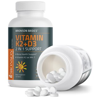 Foto 5 | Foto 5 | Suplemento Bronson Basics de Vitamina K2 D3 5000 Ui/125 Mcg 120 Comprimidos - Venta Internacional