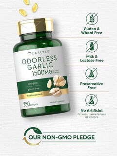 Foto 4 | Foto 4 | Cápsulas Blandas de Ajo Sin Olor Supplement Carlyle 1500 Mg 250 Unidades - Venta Internacional