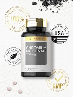 Foto 5 | Foto 5 | Suplemento de Picolinato de Cromo Carlyle 200 Mcg 250 Tabletas - Venta Internacional