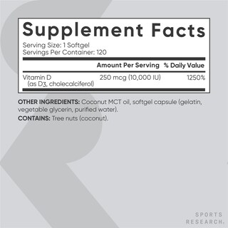 Foto 6 | Foto 6 | Suplemento de Vitamina D3 10 000 Ui, 120 Cápsulas Blandas - Venta Internacional