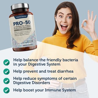 Foto 7 | Foto 7 | Suplemento de Probióticos Vitamin Bounty Pro-50 60 Cápsulas - Venta Internacional
