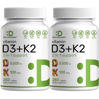 Foto 1 | Foto 1 | Suplemento Deal Supplement Vitamina D3 K2 5000 Ui 250 Cápsulas - Venta Internacional