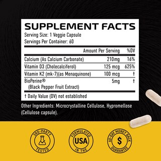 Foto 6 | Foto 6 | Suplemento Nobi Nutrition De Vitamina D3 K2 5000 Ui 60 Cápsulas - Venta Internacional