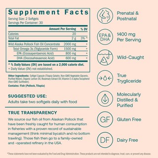 Foto 2 | Foto 2 | Suplemento True Grace Prenatal DHA 1400 mg 60 Cápsulas Blandas - Venta Internacional