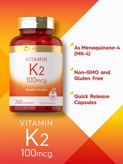 Foto 4 | Foto 4 | Suplemento Carlyle de Vitamina K2 100 Mcg Mk-4 240 Cápsulas - Venta Internacional