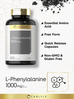 Foto 3 | Foto 3 | Suplemento Carlyle L-fenilalanina 1000 Mg 200 Cápsulas - Venta Internacional