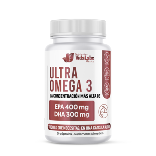 Foto 1 | Foto 1 | Ultra Omega 3 Nutrientes Vidalabs México Alta Concentración 400 Mg Epa Y 300 Mg Dha 30 Cápsulas