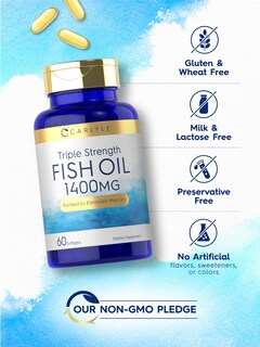 Foto 5 | Foto 5 | Suplemento de Aceite de Pescado Carlyle Triple Strength 1400 mg 60 Cápsulas Blandas - Venta Internacional