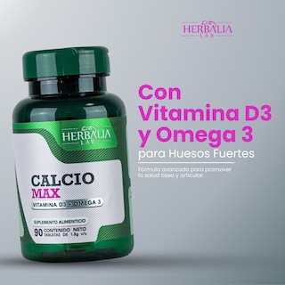 Foto 6 | Foto 6 | Calcio Max 600 Triple Fuerza Herbalia Lab con Vitamina D3 Y Omega 3