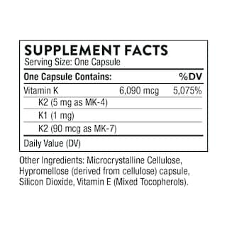 Foto 2 | Foto 2 | Suplemento Thorne Vitamina K 60 Cápsulas - Venta Internacional