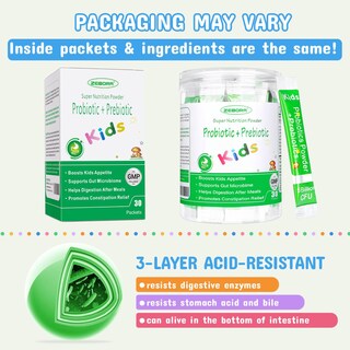 Foto 4 | Foto 4 | Polvo Probiótico y Prebiótico Zebora para Niños 30 Paquetes - Venta Internacional