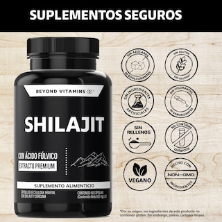 Foto 2 | Foto 2 | Suplemento Alimenticio Extracto Premium Shilajit Y Raíz De Cúrcuma Beyond Vitamins B_SHILAJIT_60 60 Cápsulas