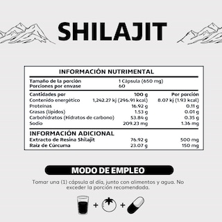 Foto 3 | Foto 3 | Suplemento Alimenticio Extracto Premium Shilajit Y Raíz De Cúrcuma Beyond Vitamins B_SHILAJIT_60 60 Cápsulas