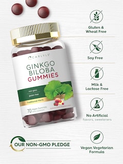 Foto 4 | Foto 4 | Suplemento Carlyle Ginkgo Biloba 300 Mg 70 Gomitas Veganas - Venta Internacional