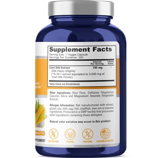 Foto 2 | Foto 2 | Suplemento Nusapure Extracto de Seda de Maíz 3000 mg 200 Cápsulas - Venta Internacional