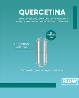 Foto 2 | Foto 2 | Flow Vitaminas Minerales y Suplementos -60 Cápsulas de Quercetina 500 mg